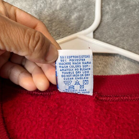 Vintage 90s WSU Washington State Cougars Graphic‎ Crewneck Sweatshirt Red XXL - Picture 6 of 7